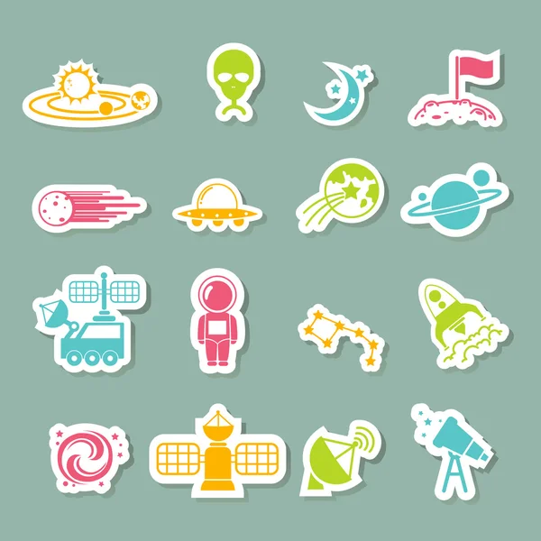 Iconos espaciales — Vector de stock