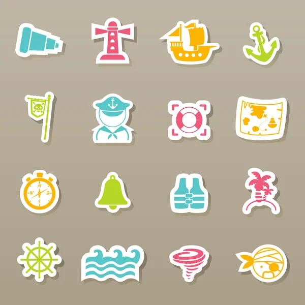 Pirates icons — Stock Vector