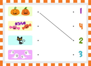 Çocuklar için resimleme vektörü oyunu sayılıyor