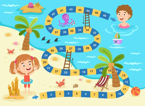 Lehrreiches Labyrinth Spiel Für Kinder Illustration — Stockvektor