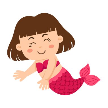 Sevimli denizkızı vektör Illustration