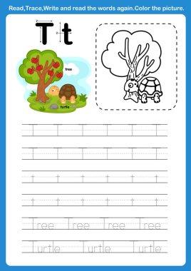 Çizgi roman illüstrasyonu için çizgi film kelime dağarcığı olan alfabe harfi T, vektör