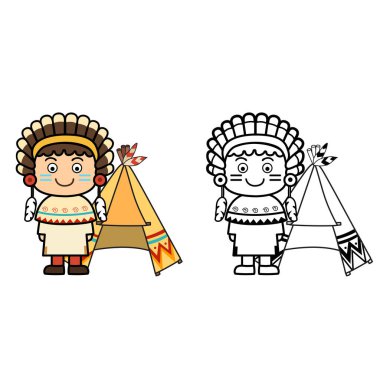 Eğitici renklendirme kitabı vektörünün çizimi