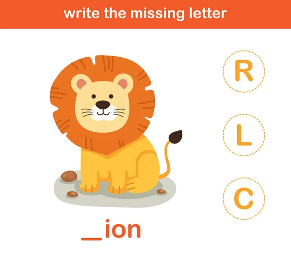 Write Missing Letter Illustration Vector — стоковый вектор