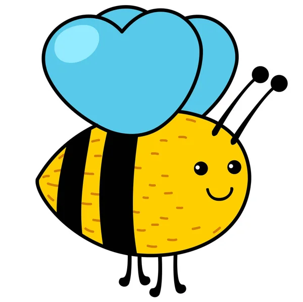 Illustration Der Bunten Cartoon Figur Biene — Stockvektor