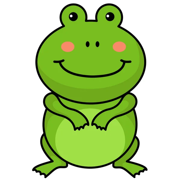 Illustration Colorful Cartoon Character Frog — Stock Vector