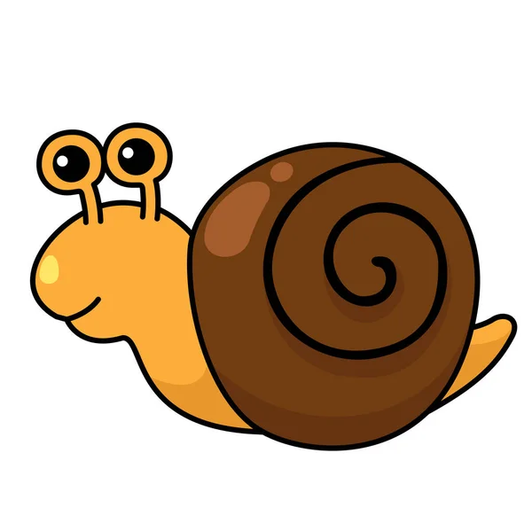 Illustration Colorful Cartoon Character Snail — Stock Vector