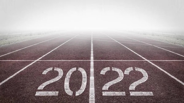 Mutlu yıllar 2022 Koşu Spor Treni Yeni Yıl Takvimi