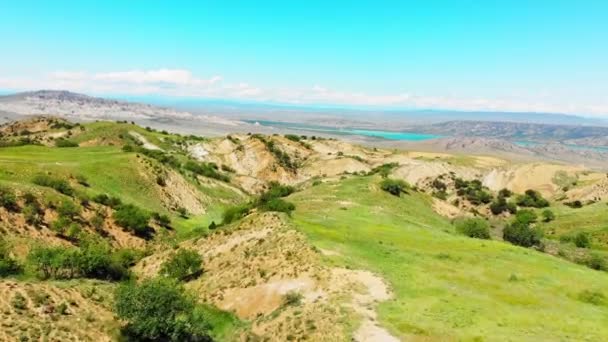 Reservatório Montagem Dali Reserva Gerenciada Chachuna Geórgia — Vídeo de Stock