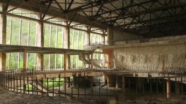 Jermuk Armenia Agosto 2021 Antiguo Centro Deportivo Cultural Soviético Abandonado — Vídeos de Stock