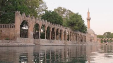 Balikligol, Kutsal Balık Havuzu, İbrahim Havuzu, Şanlıurfa Hindisi. Urfa şehrinin mimari anıtları. Türkiye 'de ünlü seyahat beldesi