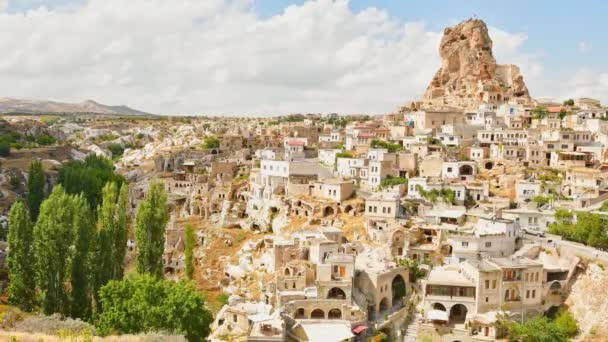 Fortezza Ortahisar Cappadocia Popolare Destinazione Turistica Vista Frontale Con Cielo — Video Stock