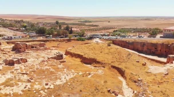 Panning View Dara East Roman Fortress City Northern Mesopotamia Mardin — Stockvideo