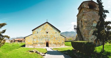 Beautiful Bolnisi Sioni basilica, old famous church and monastery in Bolnisi clipart