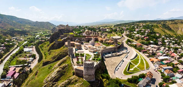 Aerial Fly Akhaltsikhe Castle Georgia Medieval Fortress Built Century — Φωτογραφία Αρχείου