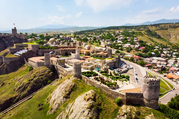 Aerial Fly Akhaltsikhe Castle Georgia Medieval Fortress Built Century — Stockfoto