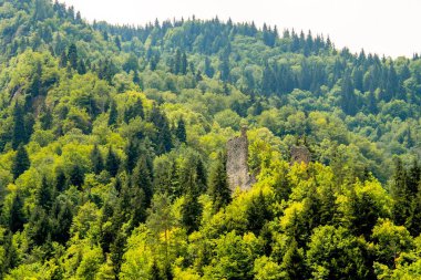 Kaviani castle ruins in high Adjara. Georgia historical landmarks