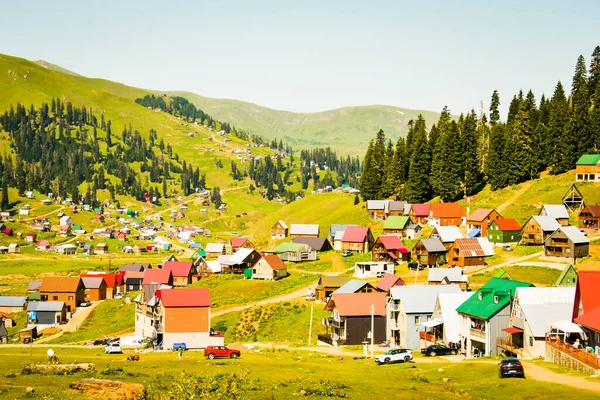 Bakhmaro Village House Panorama Summer Famous Travel Landmark Summer Resort — Foto de Stock