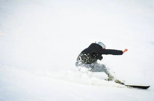 Beginner Skier Gloves Helmet Fall Snow Hard Bad Clothing Ski — Stock Photo, Image