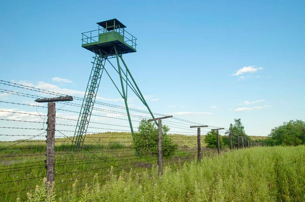 The Iron Curtain at Czech - Austrian borders, south Moravia. The Iron Curtain Trail. The EuroVelo 13 — стокове фото