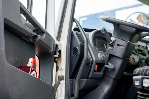 Olomouc June 16Th Czech Rep Heavy Truck Seat View Botthle — Stock fotografie