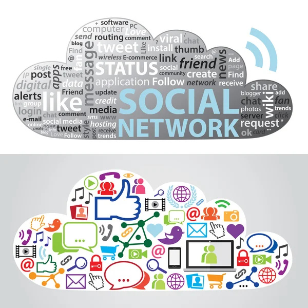 Social Network — Stock Vector