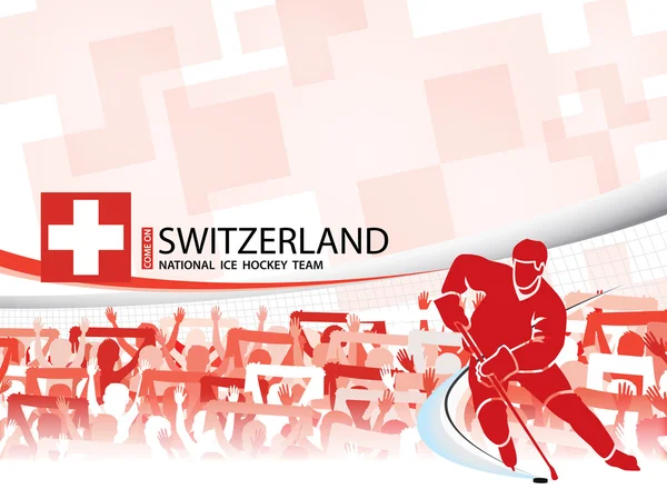 Suiza - Equipo Nacional de Hockey sobre Hielo — Vector de stock