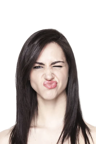 Girl making funny face — Stock Photo, Image