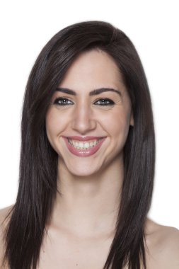 Güzel kız gülümsüyor