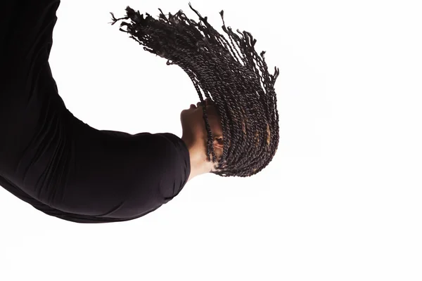 Menina jogando o cabelo para baixo — Fotografia de Stock