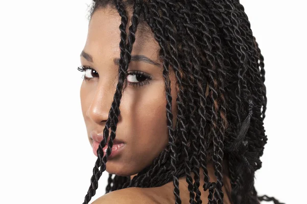 Girl with braids portrait — Stock Photo, Image