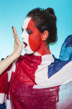 İtalyan destekçisi için FIFA 2014 giyen İngiltere bayrağı