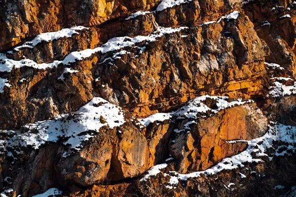 Canyon Innevato Montagna — Foto Stock