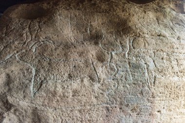 Mağarada antik kaya resimleri