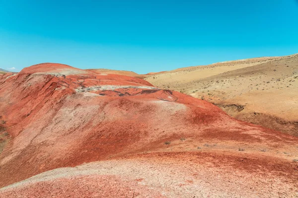 Montanhas Areia Vermelha Área Desértica Azerbaijão — Fotografia de Stock