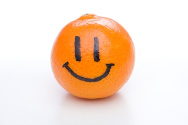gülümseyen mandarin portakal veya mandalina meyve