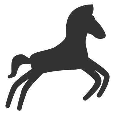 At ikonu. Düz biçim vektör çizimi beyaz arkaplanda izole edildi