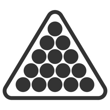 Bilardo vektör simgesi. Bilardo tabelası. Düz biçim vektör çizimi beyaz arkaplanda izole edildi