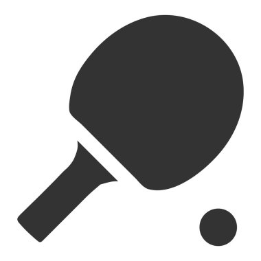 Masa tenisi ikonu. Masa tenisi işareti. Düz biçim vektör çizimi beyaz arkaplanda izole edildi