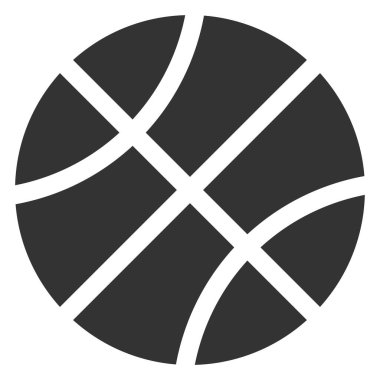 Basketbol ikonu. Düz biçim vektör çizimi beyaz arkaplanda izole edildi