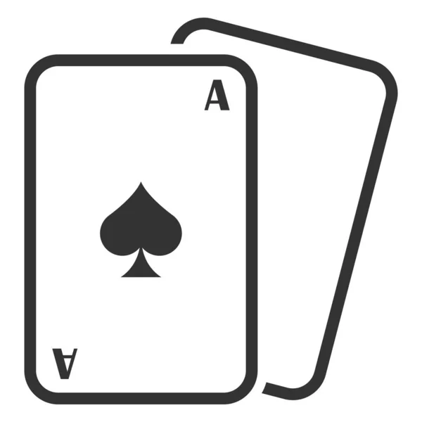 扑克图标 白色背景上孤立的平面样式矢量图 — 图库矢量图片
