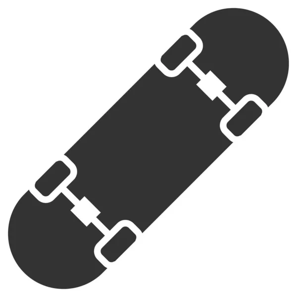 Ícone Skate Ilustração Vetorial Estilo Plano Isolada Fundo Branco — Vetor de Stock