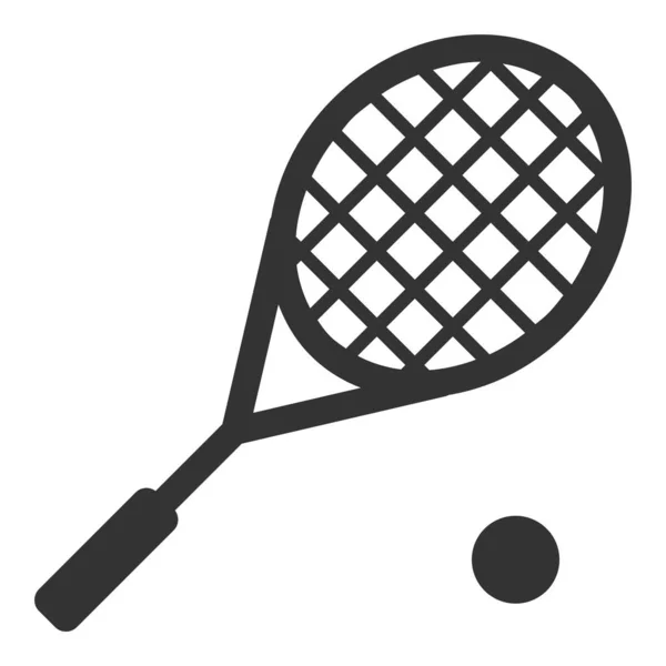 Tennis Icon Flat Style Vector Illustration Isolated White Background — Stock Vector