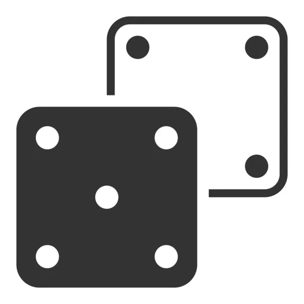 Craps Casino Ikon Kamouflagespel Platt Stil Vektor Illustration Isolerad Vit — Stock vektor