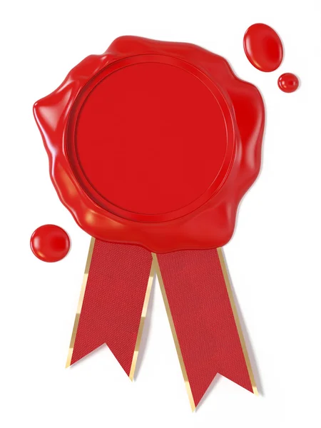 Red wax seal — Stock Photo, Image