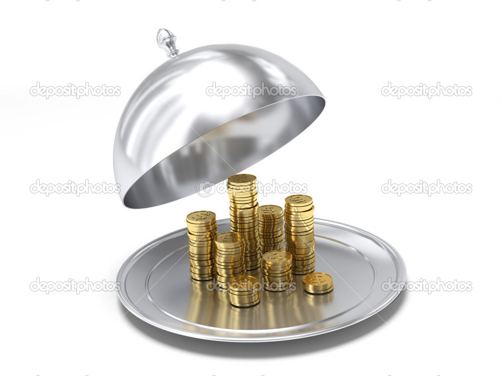 A cloche of money