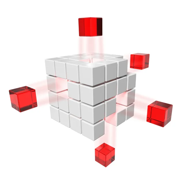 Червоний кубів — стокове фото