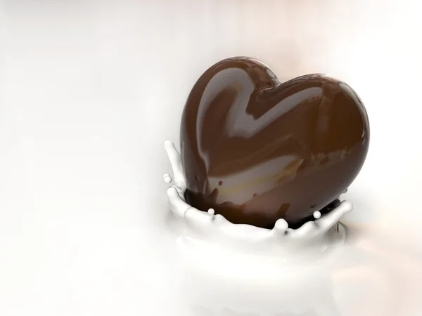 Corazón de chocolate —  Fotos de Stock