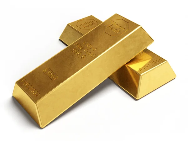 Gold ingots pyramid — Stock Photo, Image