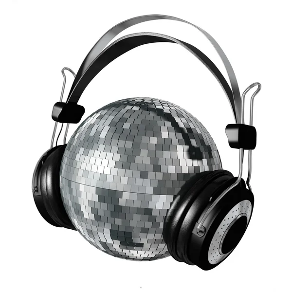 Mirrorball headphones — Stock Photo, Image